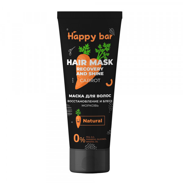 Маска для волос Happy Bar Морковь восстановление и блеск