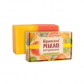 Мыло натуральное Крымское на оливковом масле ЦИТРУСОВОЕ, 100 г