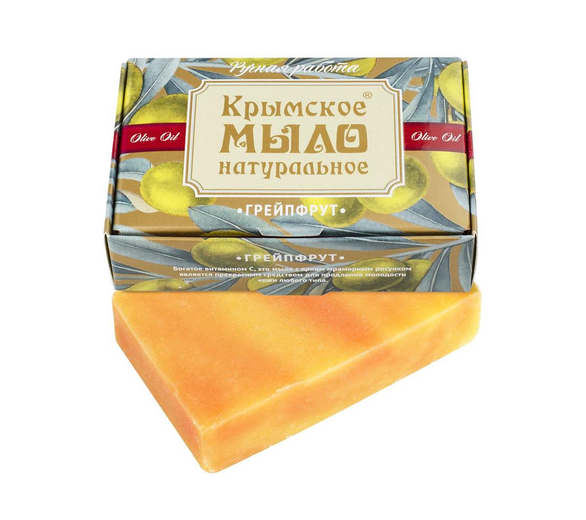 Крымское натуральное мыло на оливковом масле ГРЕЙПФРУТ,100г купить в онлайн экомаркете