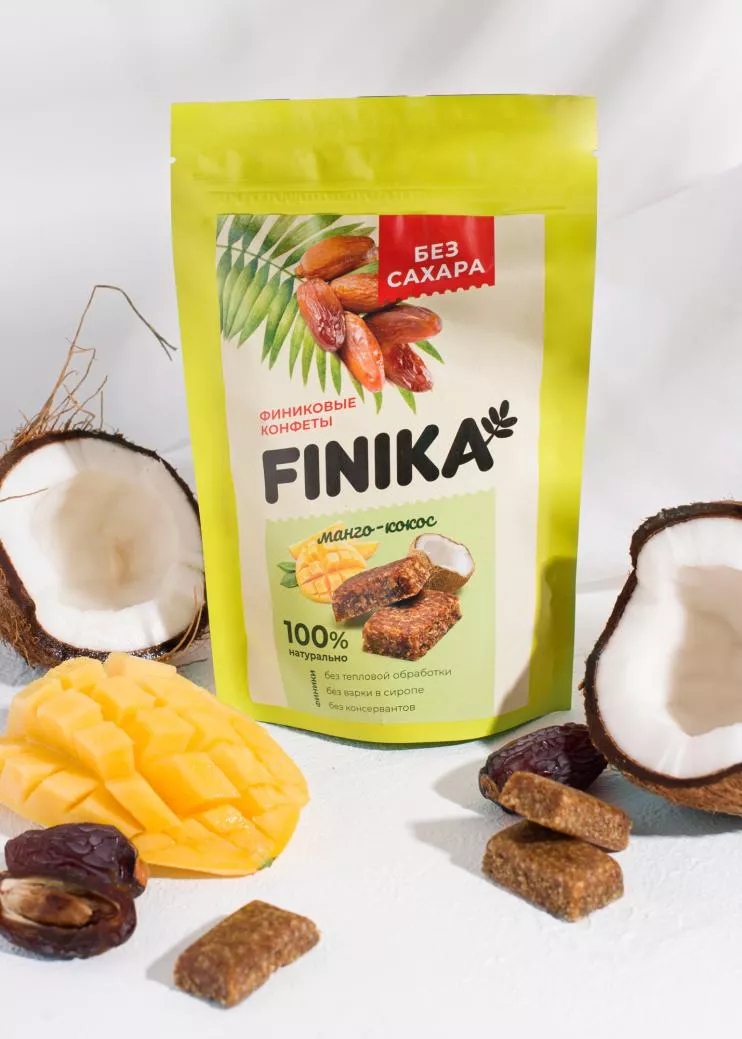 Финиковые конфеты / Кокос-манго / Finika / 150 г
