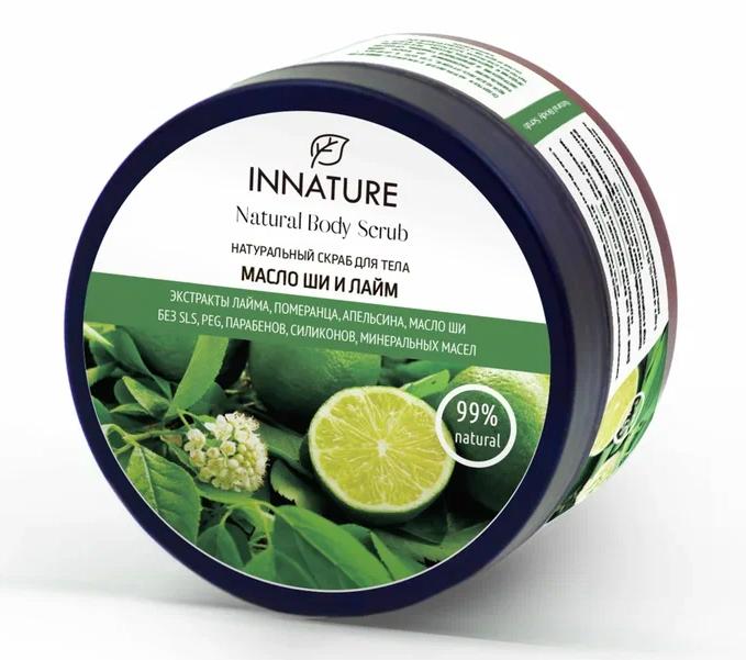 INNATURE Натуральный скраб для тела "Масло ши и лайм" (250 мл) купить в онлайн экомаркете