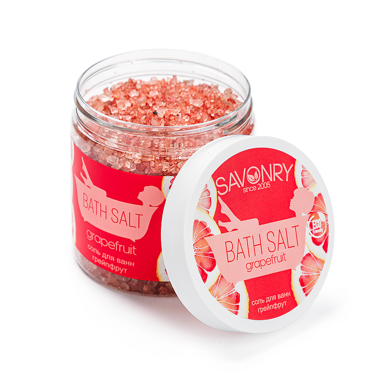 Соль для ванны Savonry Грейпфрут, 600г купить в онлайн экомаркете