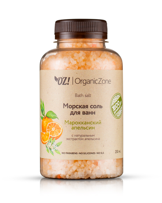 Соль для ванны морская "Марокканский апельсин" OZ ,250 мл купить в онлайн экомаркете