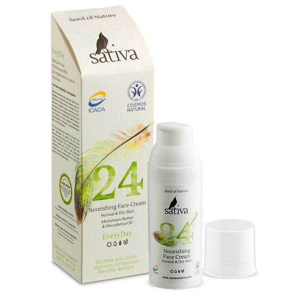 Sativa, Крем #24 питательный для нормального и сухого типа кожи купить 