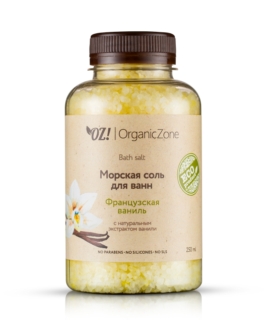 OZ! Морская соль для ванн "Французская ваниль" с натуральным экстрактом ванили (250 мл) купить в онлайн экомаркете