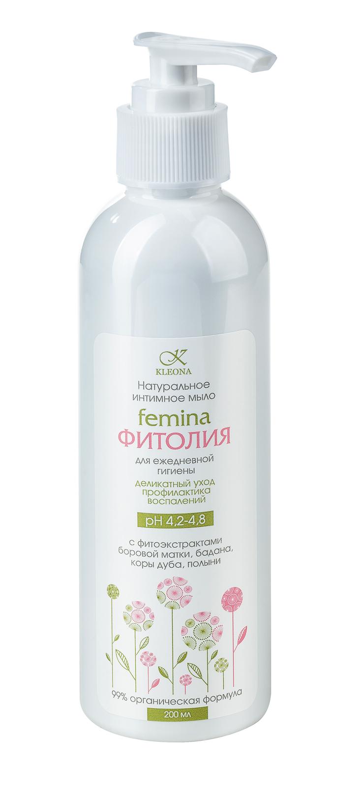 Интимное мыло "FeminaФИТОЛИЯ", 200 мл (эф.масло дамасской розы) купить в онлайн экомаркете