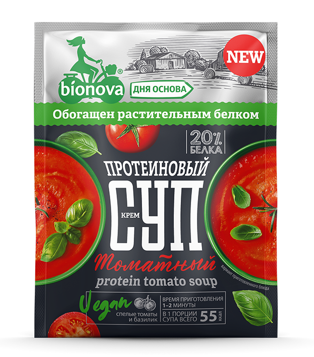Протеиновый крем-суп быстрого приготовления "Bionova" томатный,20г. купить