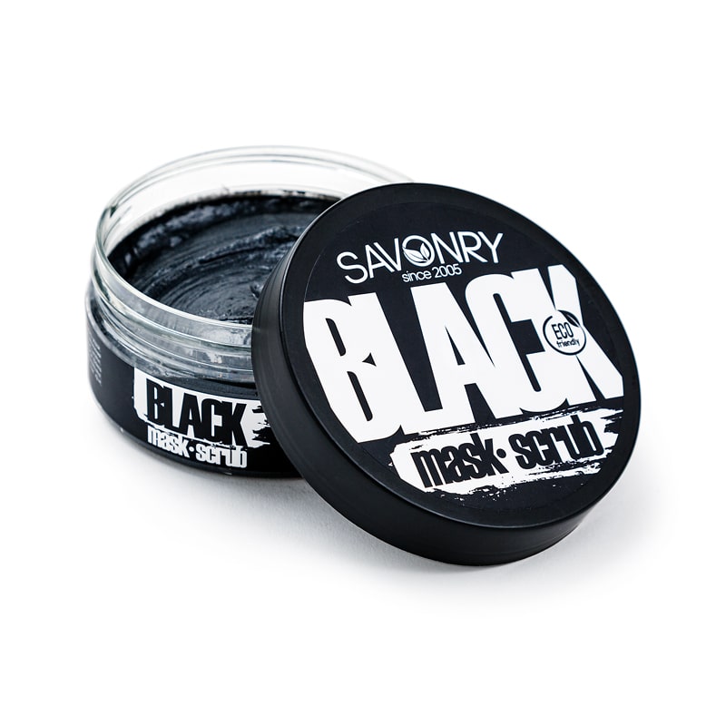 Маска-скраб для лица Savonry BLACK MASK (150г) купить 
