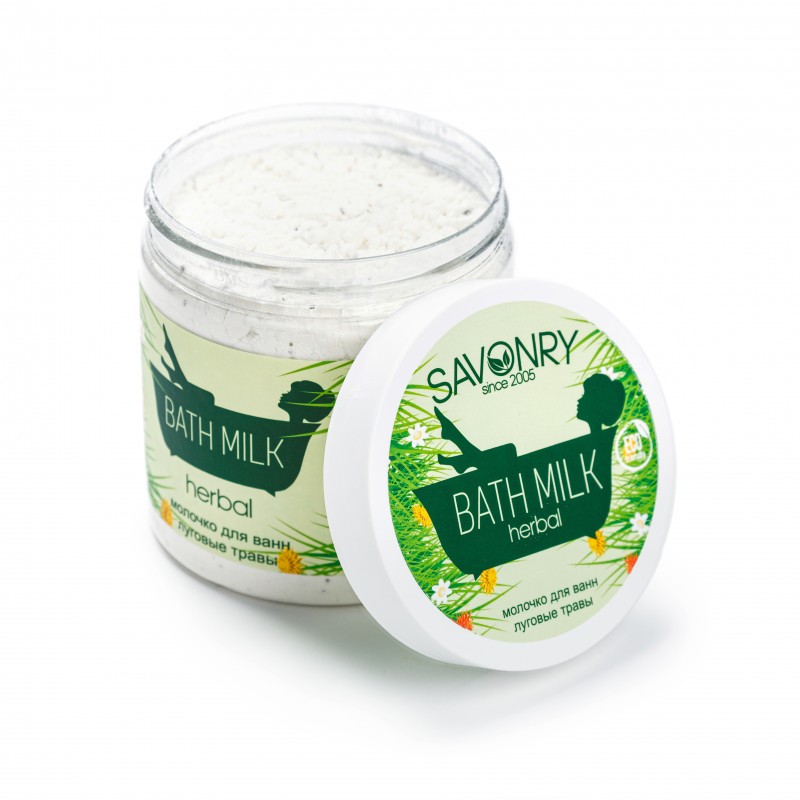Молочко сухое для ванны Savonry Луговые травы (500мл), пл/б купить в онлайн экомаркете