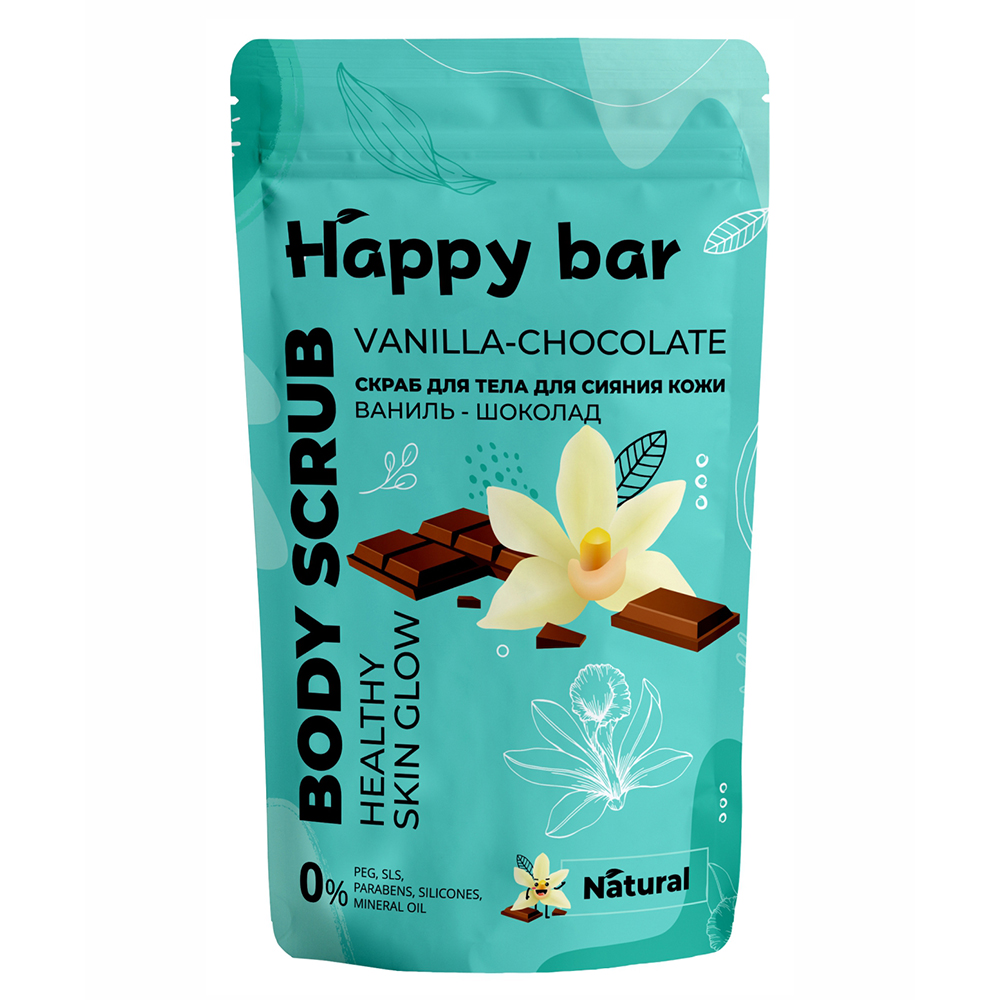 Скраб для тела Happy Bar Шоколад и ваниль для сияния кожи (150мл) купить в онлайн экомаркете