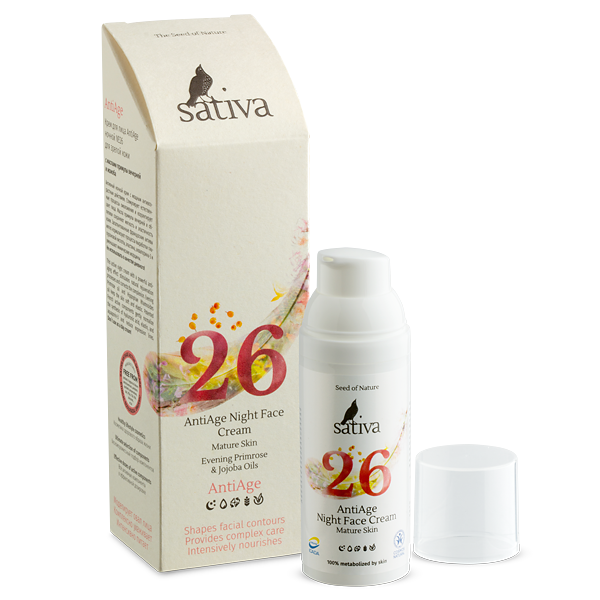 Sativa, крем # 26для лица Anti-age ночной, 50 мл