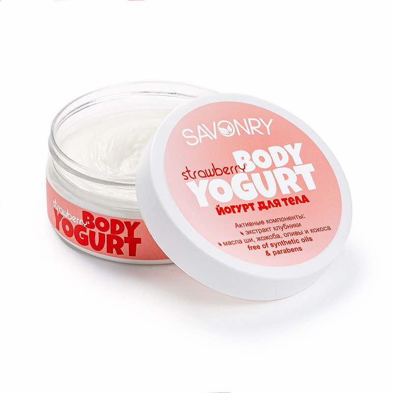 Йогурт для тела Savonry Клубника (150г) купить в онлайн экомаркете