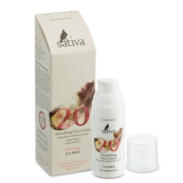 Sativa, Крем #20 для лица разглаживающий для нормального и комбинированного типа кожи, 50 мл купить 