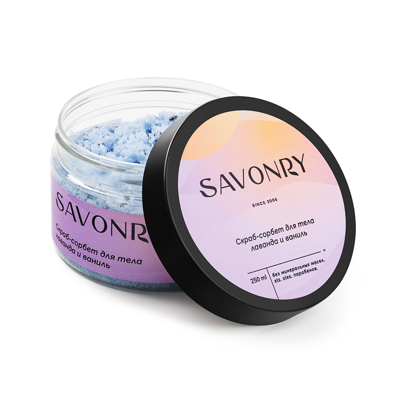 Скраб-сорбет для тела Savonry Лаванда и ваниль (250мл) купить в онлайн экомаркете