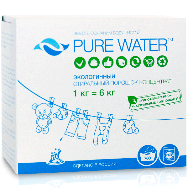 Стиральный порошок Pure Water 1кг купить